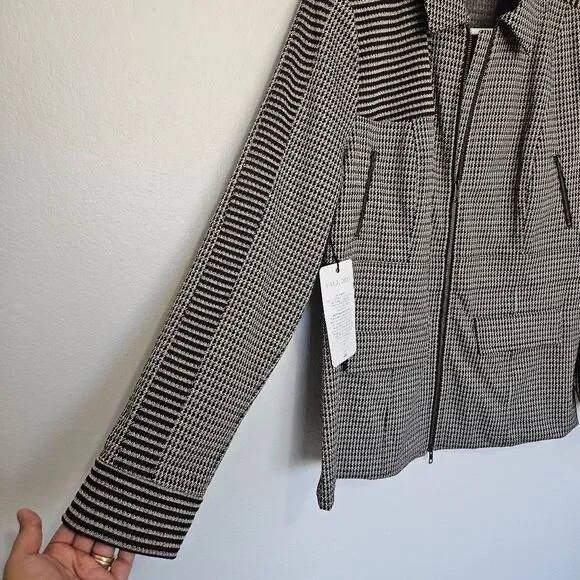 NWT Cabi | The Baron Jacket Houndstooth Brown Black Dark Academia, Womens Large - Picture 6 of 11
